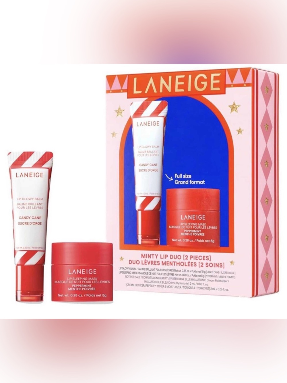 LANEIGE Minty Lip Duo - Candy Cane Red